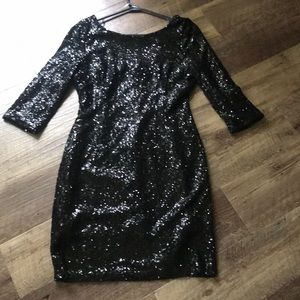Black Sequin Dress